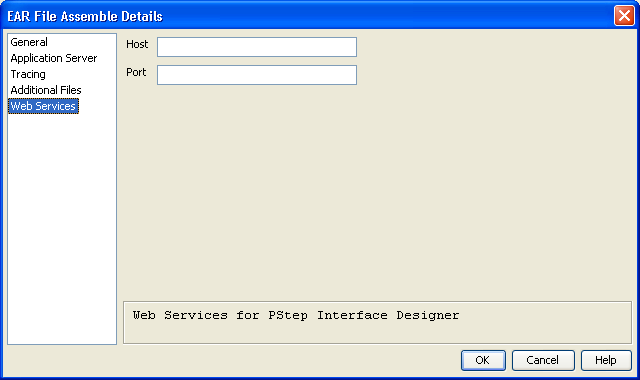 Web Services Pane in Build Tool