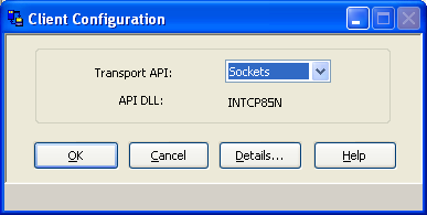 Configuring a Client Connection for TCP/IP (Sockets)