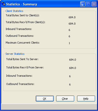 Statistics - Summary Dialog
