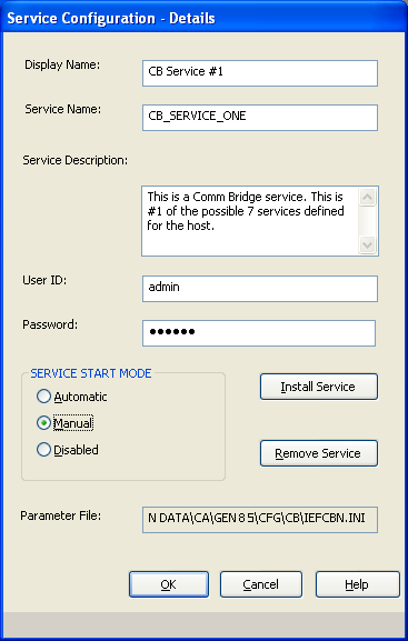 System Service Configuration