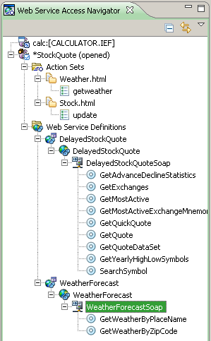 Web Service Access Navigator
