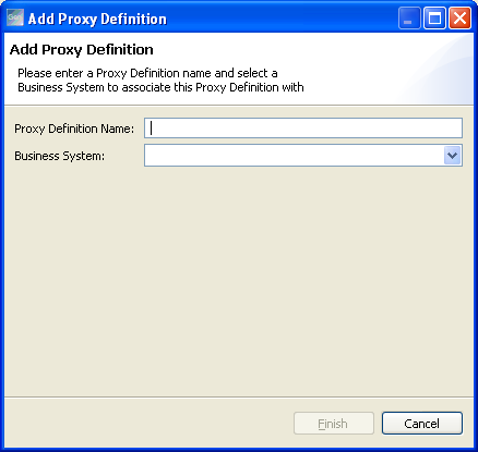 Add Proxy Definition Dialog