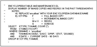 Number of image copies and reorganizations