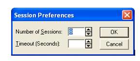 Set the number of sessions