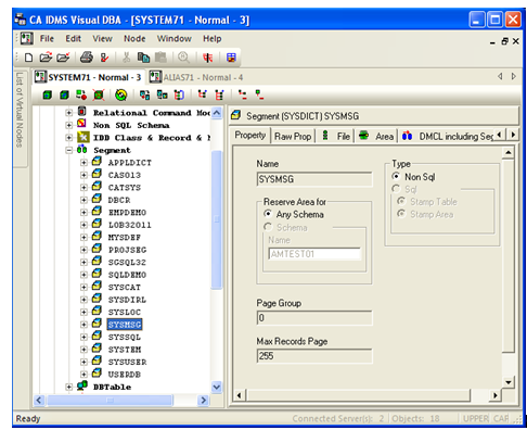 Property information for another instance is displayed