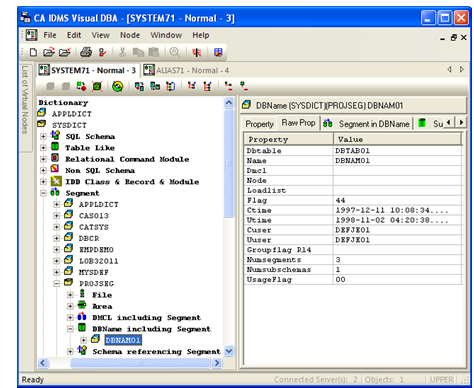 Raw Prop information is displayed