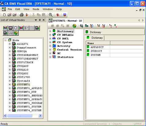 Database Object Manager window is displayed.