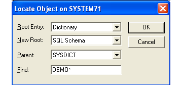 Locate Object dialog box