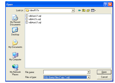 Open button on the Command Console toolbar