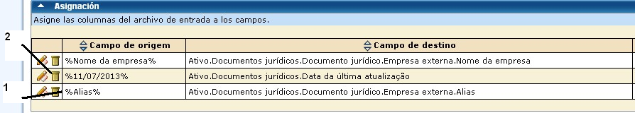 En esta gráfica se muestra la diferencia entre los encabezados de columna del archivo de datos de fuente y los valores escritos directamente en el código.