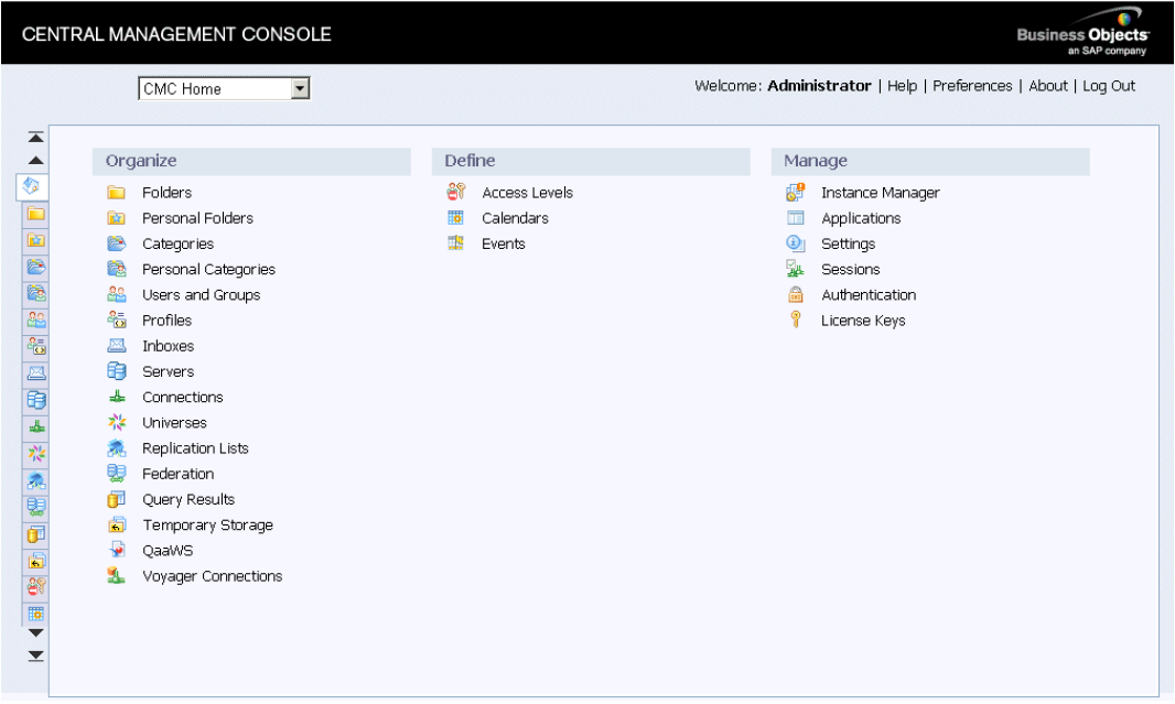 CMC Home Screen