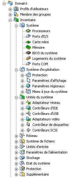 Capture d'écran indiquant l'inventaire du matériel lorsque le module d'inventaire des actifs est utilisé