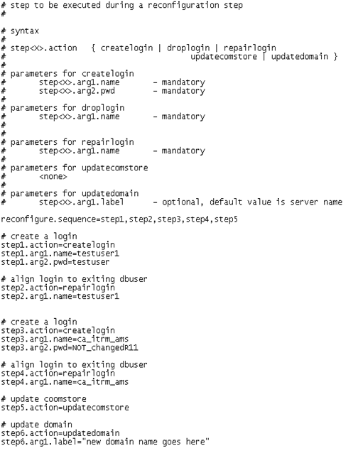 Capture d'écran du fichier des propriétés de règles