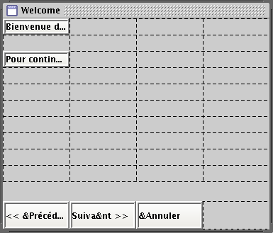 Boîte de dialogue Sélection de la langue présentant les informations dans la langue choisie