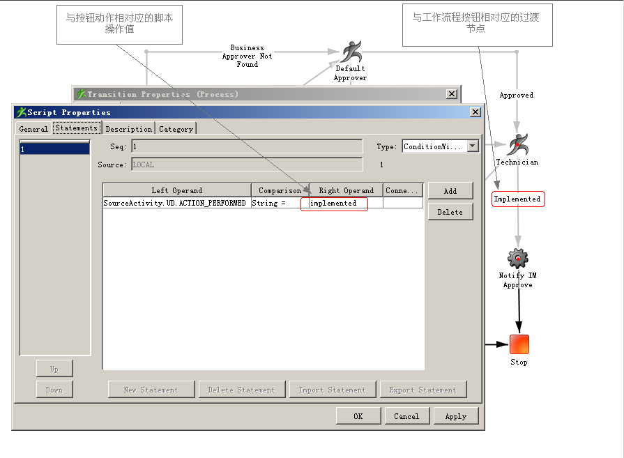 转换节点中的按钮配置