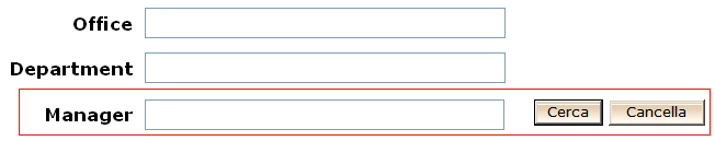 Selettore oggetto del campo del responsabile