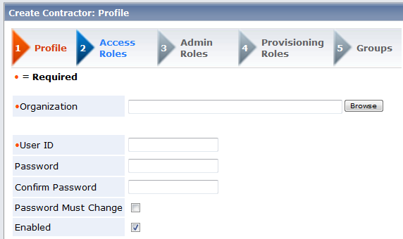 Pantalla que muestra una tarea de muestra que utiliza un asistente para páginas de varias tareas