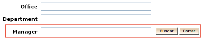 Seleccionador de objeto del campo Gestor