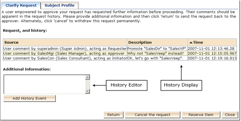 History Controls