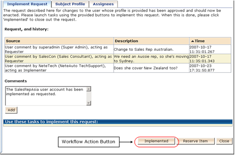 Workflow Action Button in Approval Task