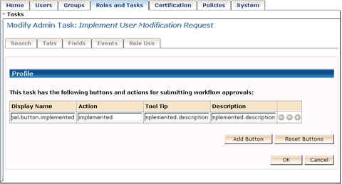 Workflow Button Configuration