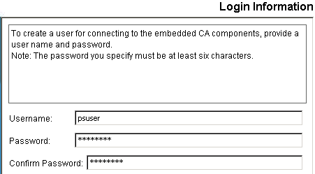 The user enters a user name and password.