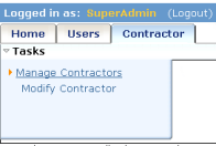 Screen shows a sample Contractor category