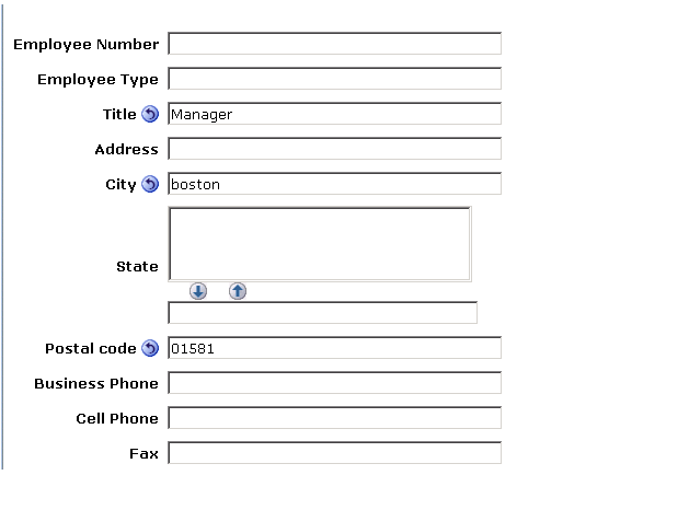 A tela mostra o ícone de desfazer adicionado à tela do perfil do aprovador.