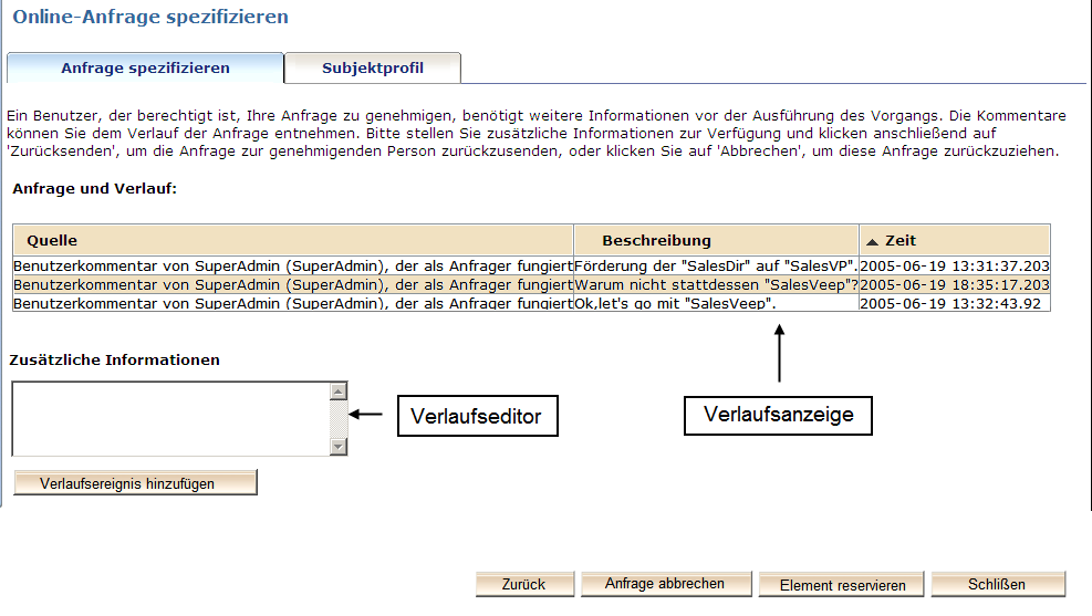Verlaufssteuerelemente
