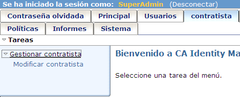 Ejemplo de categoría Contratista