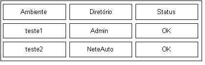 Mostra a página de status do ambiente e diretório do Identity Manager