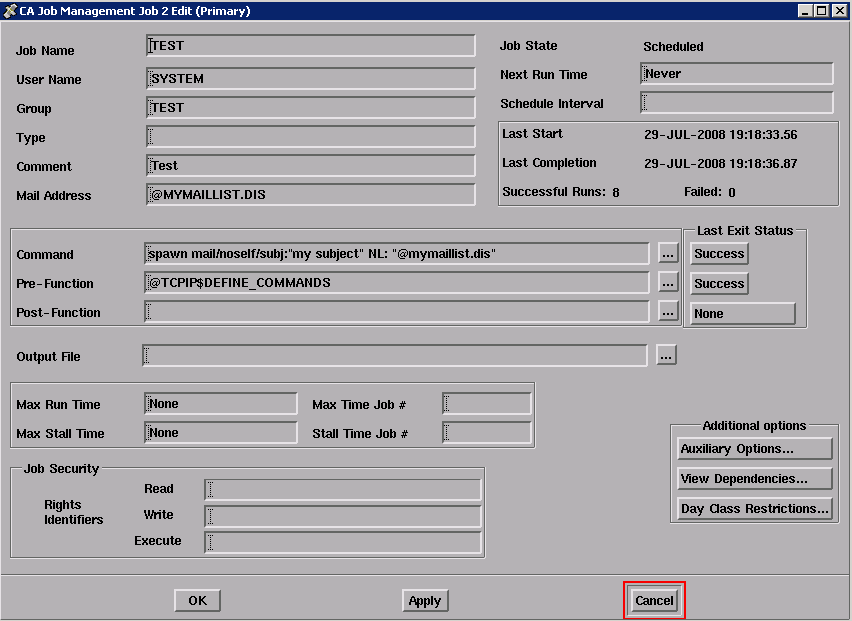 Job Edit Primary Extended Fields