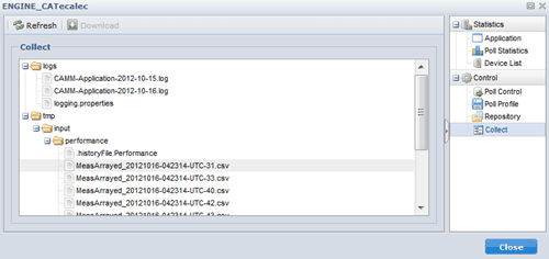Web コンポーネントの詳細オプション - 収集