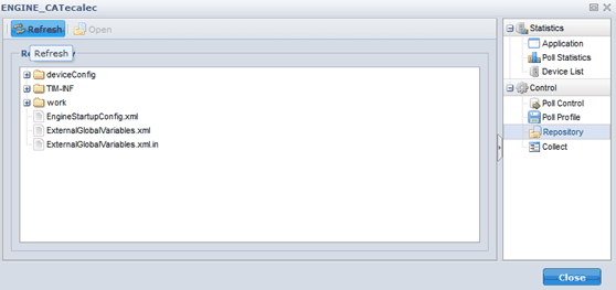 Web コンポーネントの詳細オプション - リポジトリ