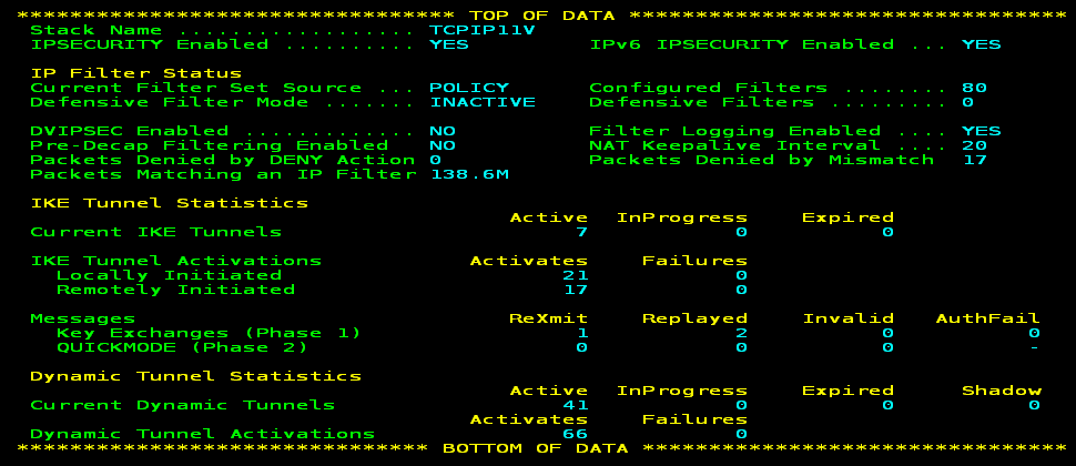 The screen capture shows information about IPSec.