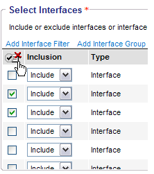 The Remove Selected Filters icon is above the check boxes.