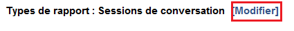 Utilisez le lien Modifier pour sélectionner un type de rapport différent.