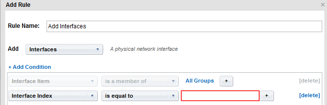 A row of fields appears when you add a filter to a group rule.