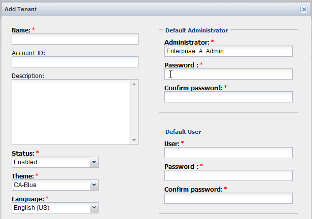 Create tenant users as part of tenant creation.
