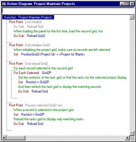 PLEX--Adding Action Diagram Code (2)