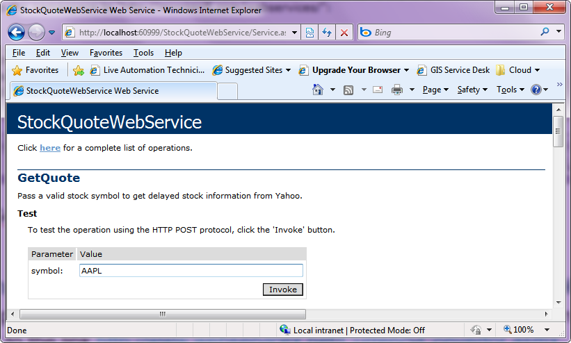 Running the Web Service
