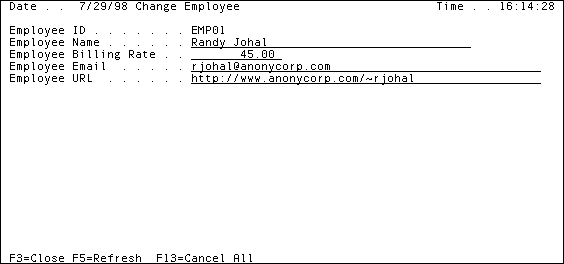 PLEX--Changing an Employee (2)