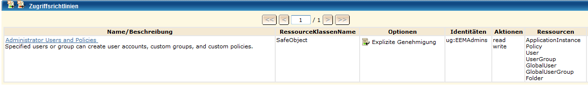 Beispiel einer EEM-Richtlinie für "ProcAutoAdmins"