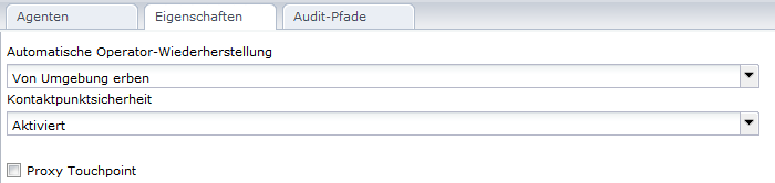 Das Feld "Kontaktpunktsicherheit" wird in den Eigenschaften für den ausgewählten Kontaktpunkt aktiviert.