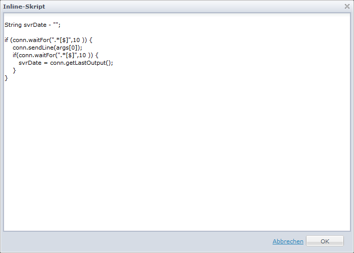 Inline-Inhalt des privaten Schlüssels im Operator "SSH-Skript ausführen"