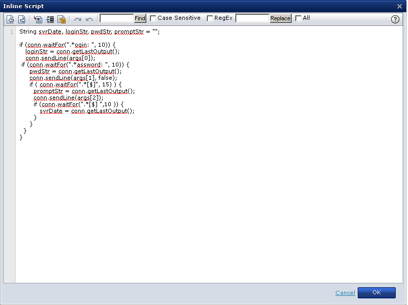 Inline Script (example)