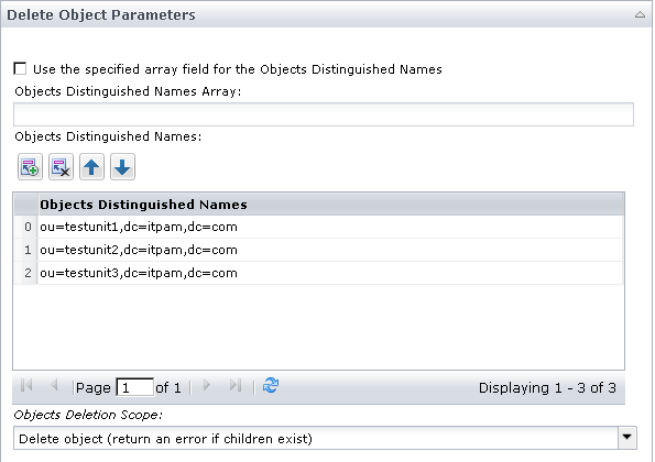 Deleting Three Objects (Delete Object Operator)