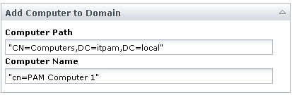 Add Computer to Domain Operator example