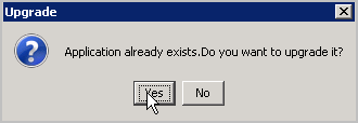 Click Yes to upgrade.