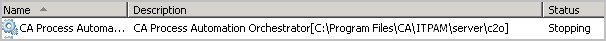 wait until the status field is empty meaning it is stopped.